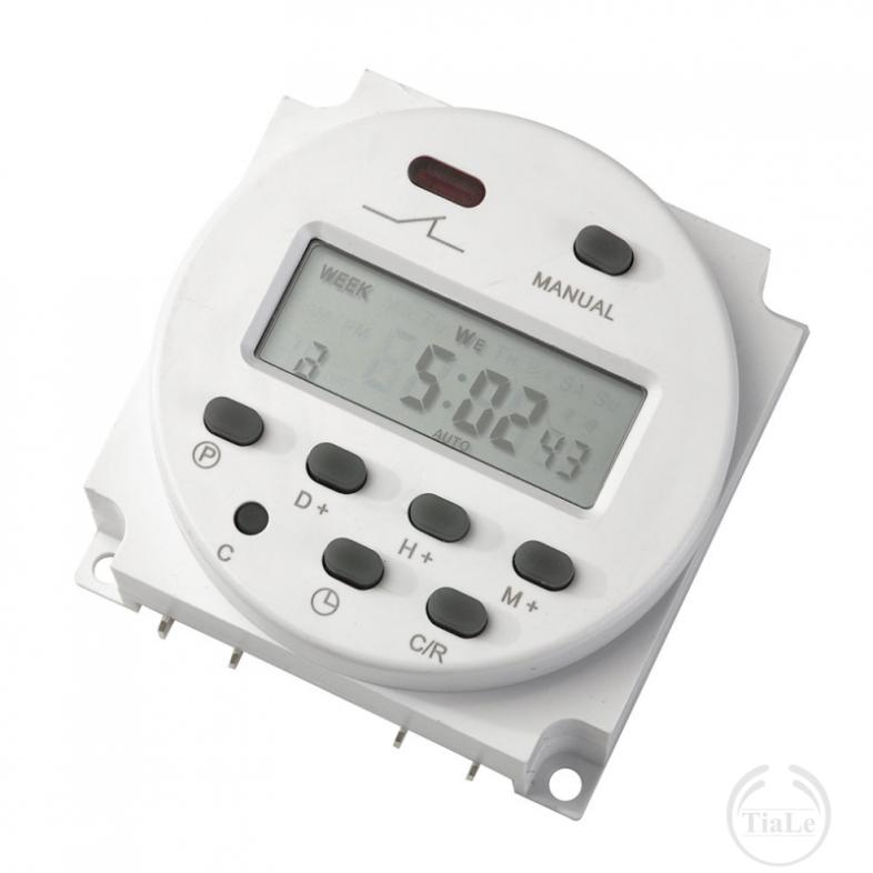 Công tắc hẹn giờ kĩ thuật số Timer waktu PLC 12V 16A