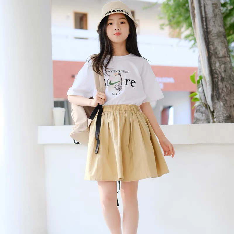 Set váy áo "TENNS" 18-48kg cho bé gái 4-14 tuổi. Áo cotton mềm, chân váy - thoáng mát. STG28