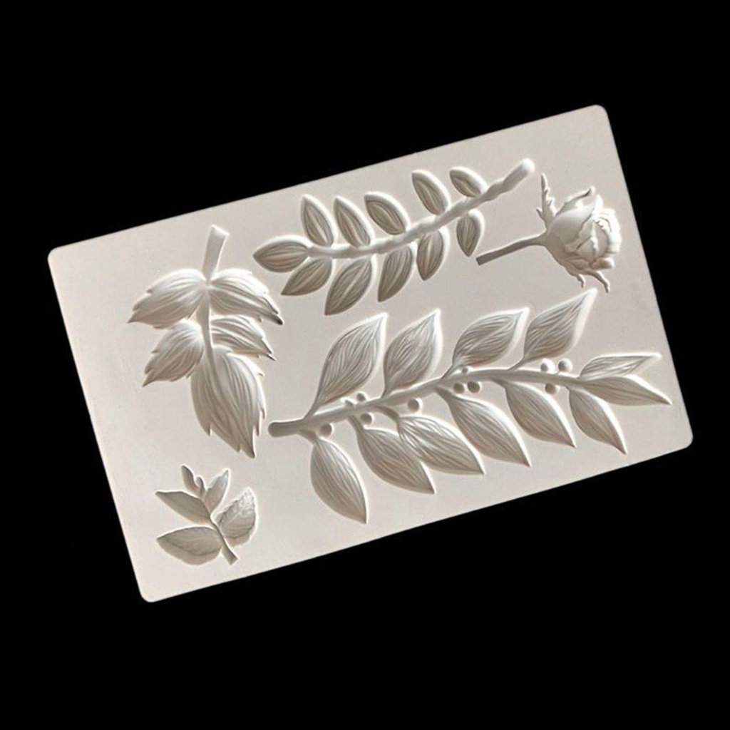 Khuôn Làm Bánh Tráng Miệng / Cupcake Hình Nhánh Cây / Hoa Hồng Bằng Resin Độc Đáo DIY