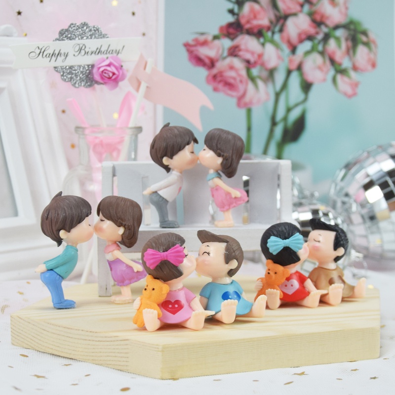 Búp Bê Trang Trí Bánh Sinh Nhật Hình Cặp Đôi Dễ Thương