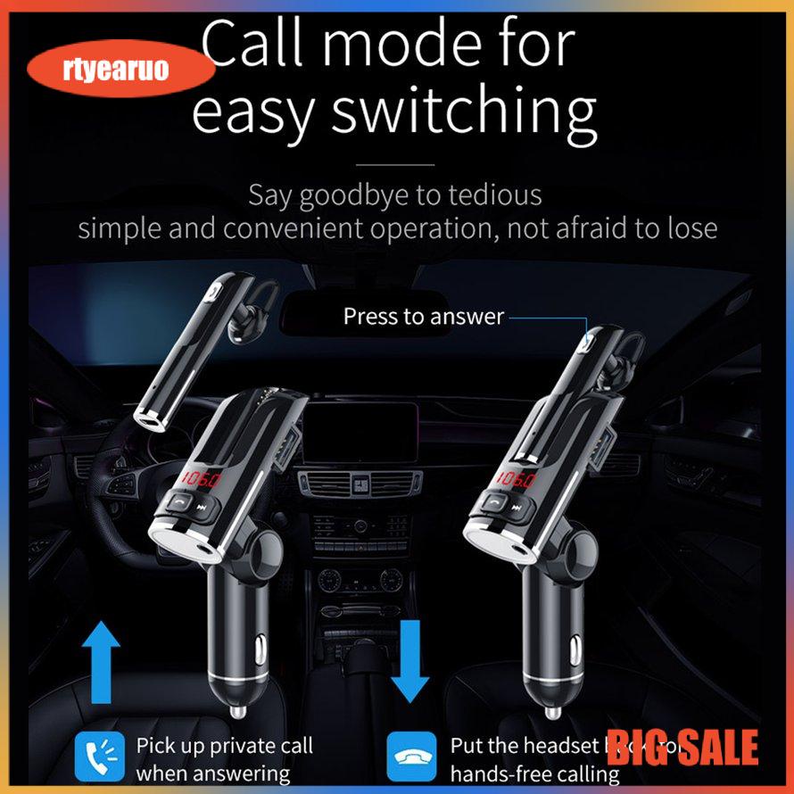 Wireless 5.0 Car MP3 Player FM Transmitter Wireless Handsfree Car USB Charger