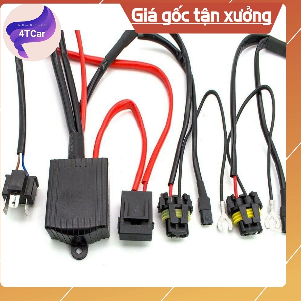 Dây Giật H4 - Bộ 2 dây giật pha/cos cho bóng đèn Xenon  H4,bộ dây Relay H4, chuyên cho anh em độ đèn BH 2 năm