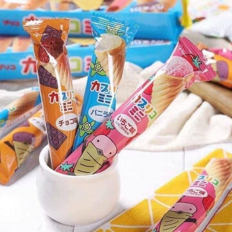 Bánh que kem ốc quế Glico cho bé Nội Đia Nhật Bản