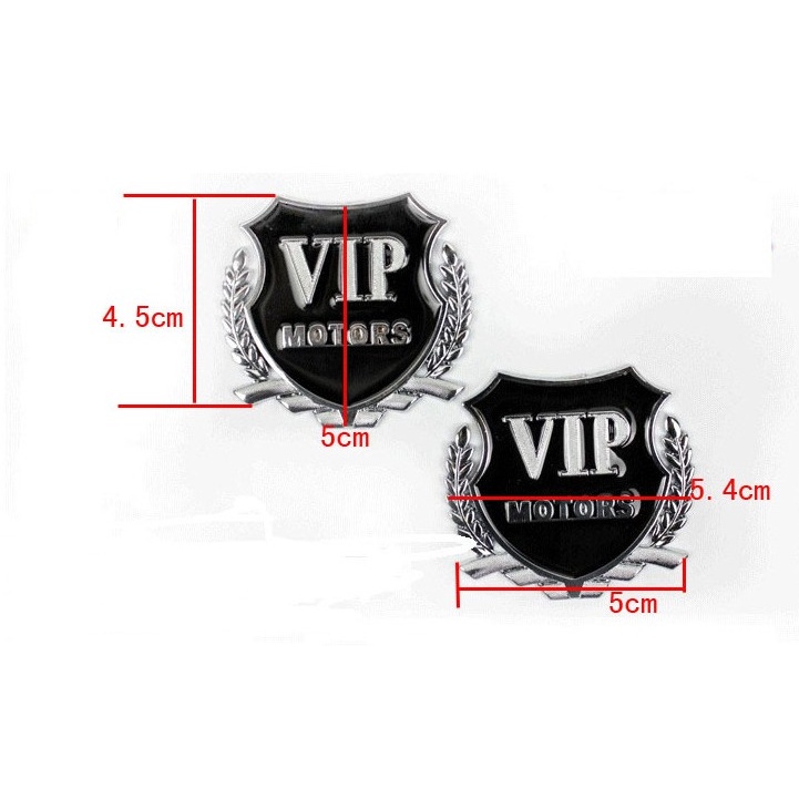 Bộ 2 sticker VIP Trang Trí Xe Hơi Toyota Benz, Buick, Kia, Honda, Ford, Toyota, Hyundai, Volkswagen, Kia