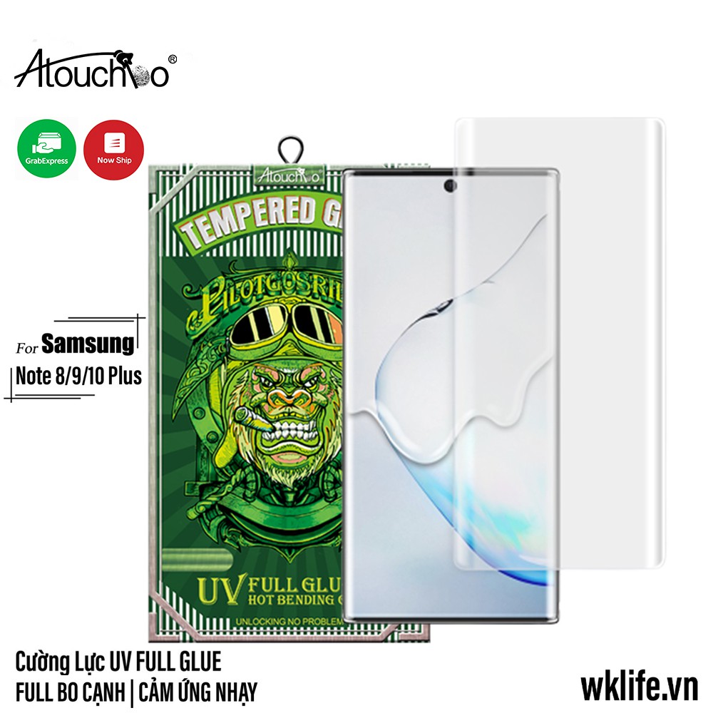 Cường Lực Samsung Galaxy Note 8 Note 9 Note 10 Plus Keo UV Atouchbo Full GLUE