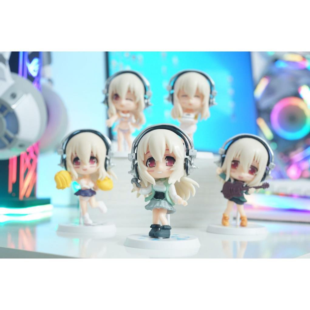 SET 5 MÔ HÌNH SUPER SONICO KUTE 9CM