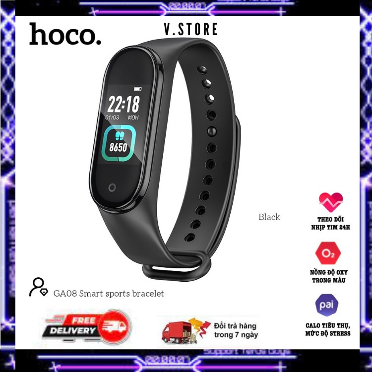 💎Đồng Hồ Thể Thao HOCO GA08💎 Smart Band, Vòng Đeo Tay Thông Minh  Chống Nước IP67,Kết Nối Bluetooth, Bảo Hanh 6T