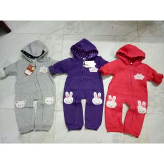 Body có nón cotton lót nỉ dày ấm kéo khoá