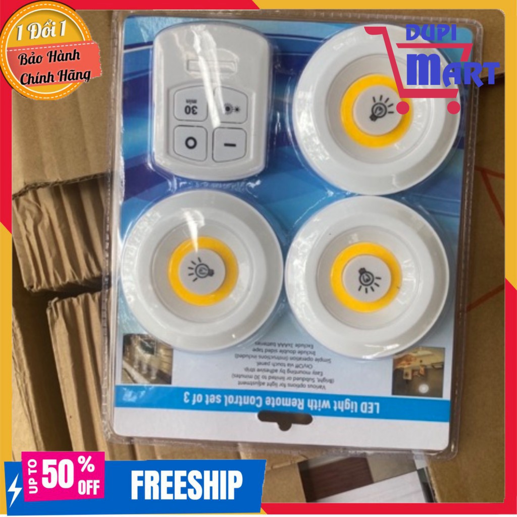 [SIÊU HOT❤️]Bộ 3 led mini dán tường thông minhcó điều khiển từ xa hẹn giờ tắt 🌈 Ánh sáng Vàng - Trắng | BigBuy360 - bigbuy360.vn