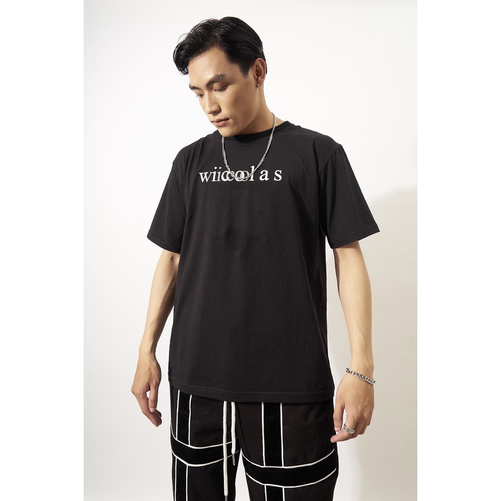 Áo thun unisex shadow màu đen vải cotton thoáng mát VICOLAS SHADOW TEE