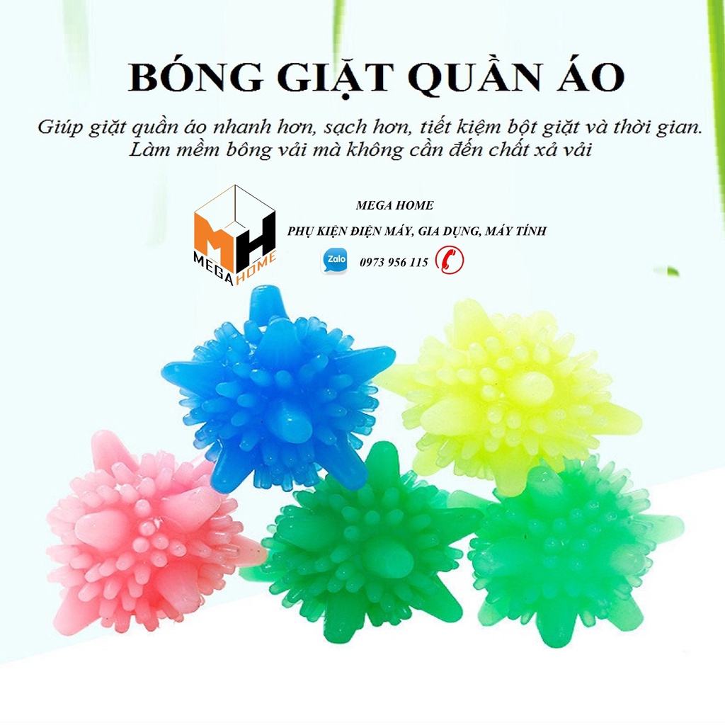 Bóng giặt quần áo cầu gai, viên giặt quần áo cầu gai giúp là phẳng, làm sạch quần áo tối ưu