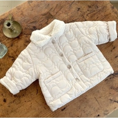 Áo Khoác cotton Lót Nhung Giữ Ấm Họa Tiết Caro Dễ Thương Thời Trang Mùa Đông Cho Bé