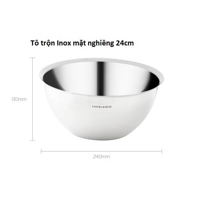 Tô trộn mặt nghiêng inox Lock&amp;Lock Mixing bowl MIX5