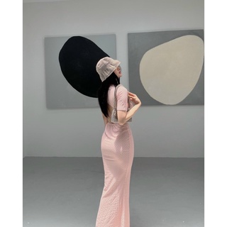 Đầm maxxi dài body tk dãy nút chất xương cá