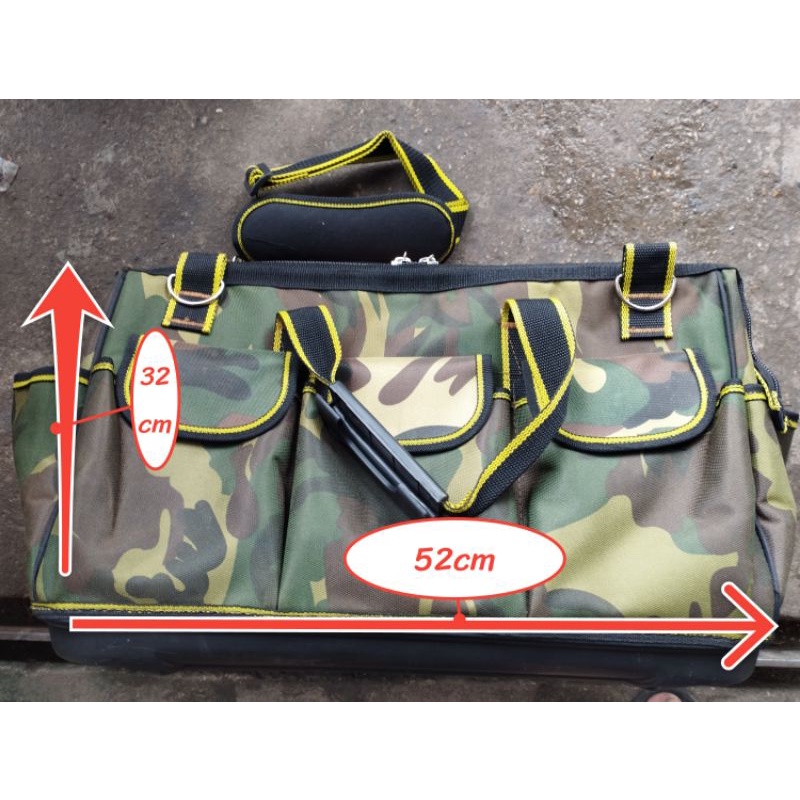 TÚI ĐỰNG ĐỒ NGHỀ ĐẾ NHỰA CHỐNG NƯỚC( 24CM x 52CM x 32CM )