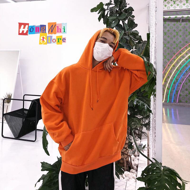 Áo Hoodie Trơn Màu Cam Sáng Cao Cấp Dáng Rộng Unisex Nam Nữ Mặc Được - MM | BigBuy360 - bigbuy360.vn