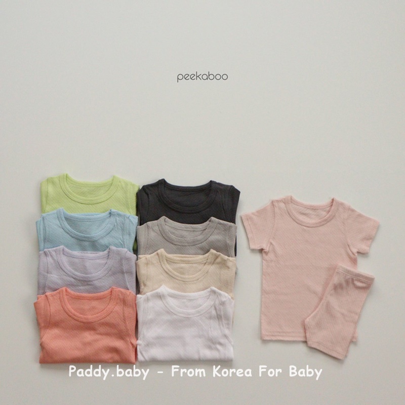 Bộ suit/cộc có tay Pong Pong Peekaboo chính hãng nội địa Hàn cho bé