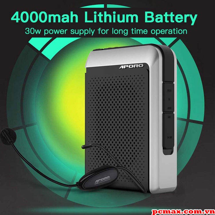 Máy trợ giảng không dây 30W 2.4G Bluetooth 5.0 Aporo T18 - Hàng chính hãng