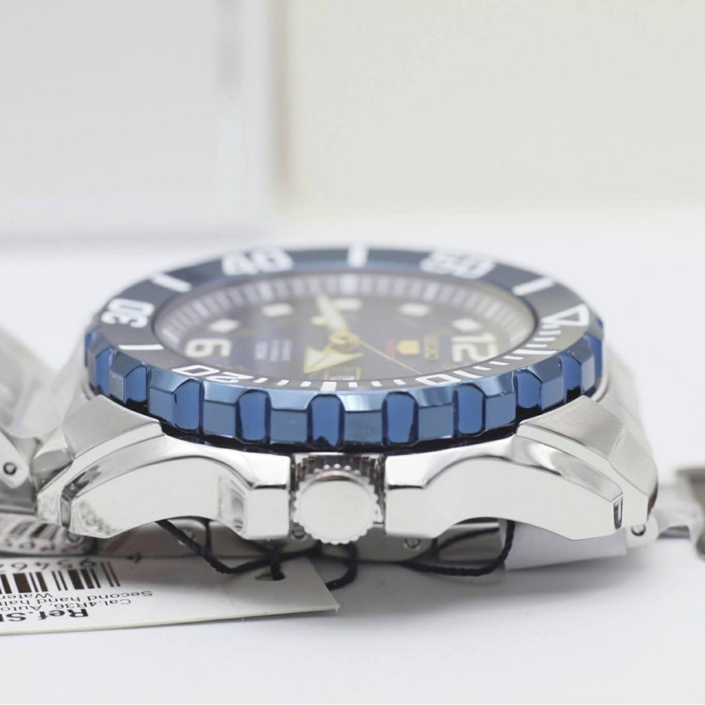 Đồng hồ Nam Seiko 5 Sports Automatic SRPB37K1 Mặt xanh,Lịch thứ ngày,Vòng Bezel-Máy cơ tự động-Dây kim loại-Size 44mm