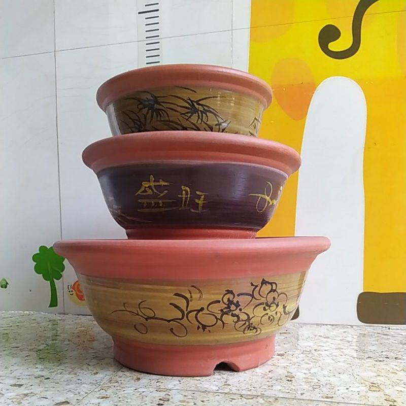 Chậu tròn gốm bát tràng