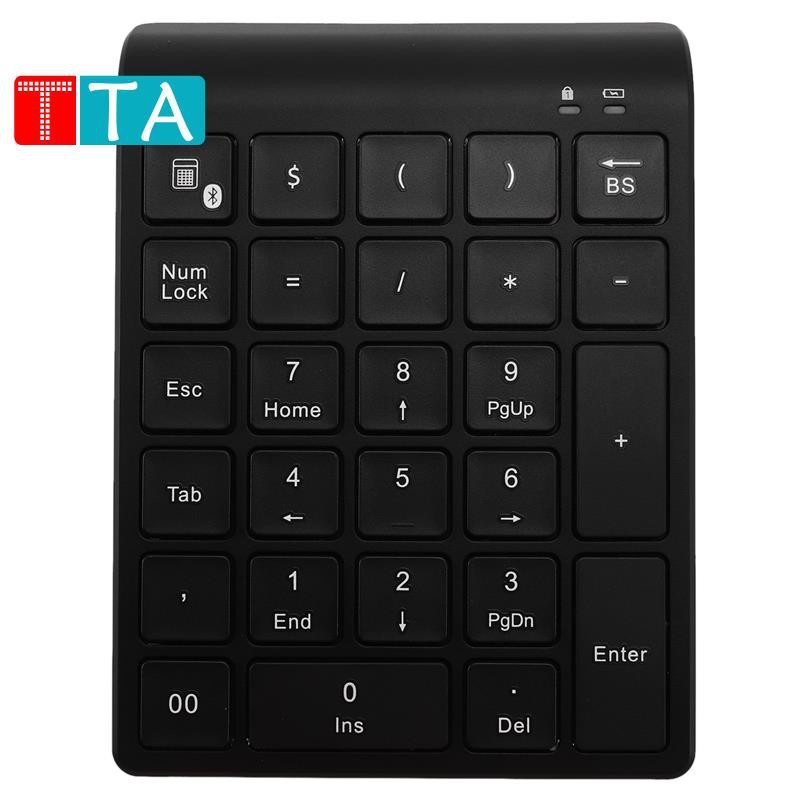 27 Keys Bluetooth Wireless Numeric Keypad For Pc Accounting Tasks