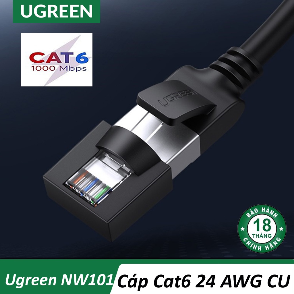 Cáp mạng Cat6 đúc sẵn chính hãng Ugreen NW101 cao cấp