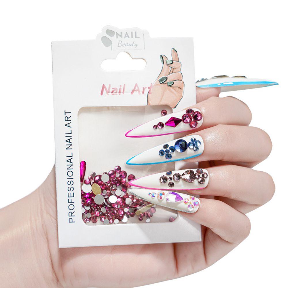 OCEANMAP Đá Đính Trang Trí Móng Tay 3D Hình Giọt Nước Thời Trang