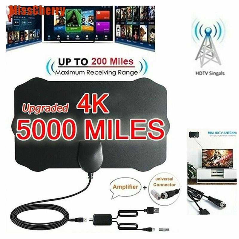 Bộ Ăng Ten Khuếch Đại Tín Hiệu Hdtv 5000 Dặm 4k Hd Chuyên Dụng Chất Lượng Cao