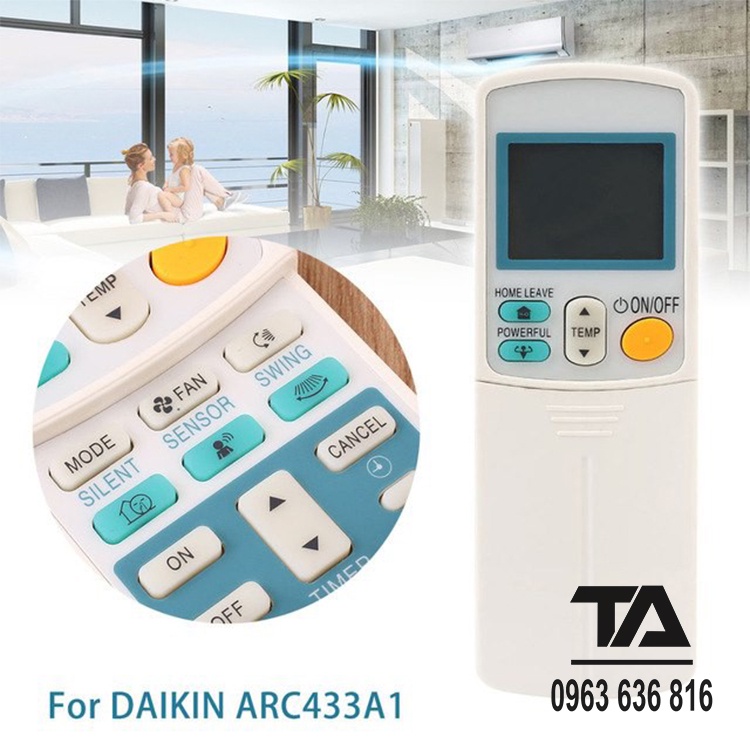 Remote máy lạnh daikin , Điều khiển điều hòa daikin dành cho tất cả các điều hòa Dajkjn