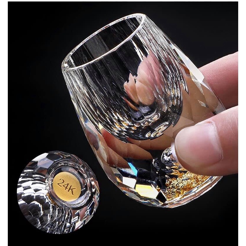 Hot hot - Bộ ly rượu Million Golden tuyệt tác Pha Lê 24K