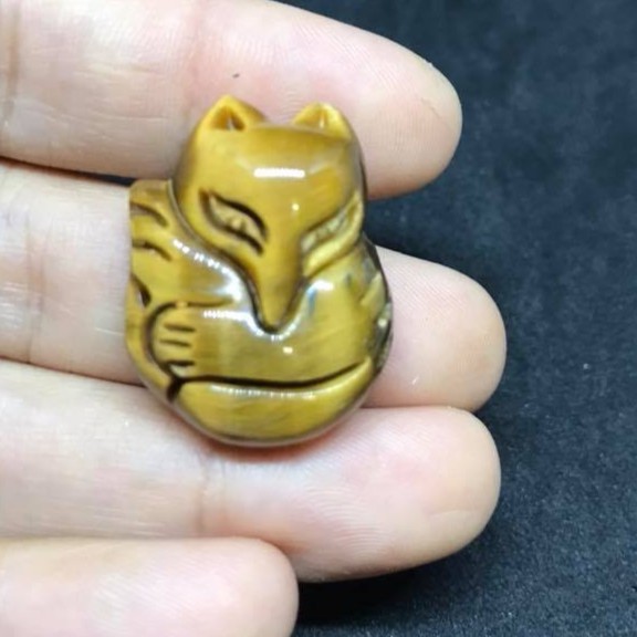 MẶT DÂY CHUYỀN HỒ LY ĐÁ PHONG THỦY MAY MẮN- TẶNG KÈM DÂY ĐEO