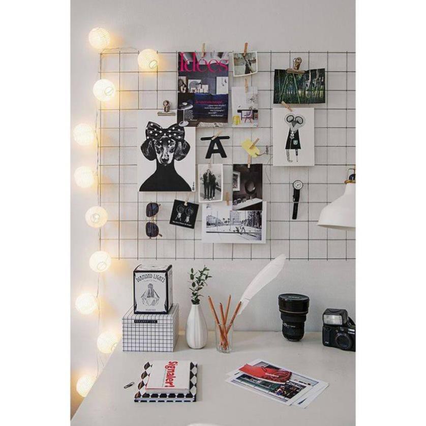 Tấm Lưới Trang Trí Treo Tường,Tấm Lưới Thép Lắp Ghép loại 1 ( Tặng đinh 3 chân)