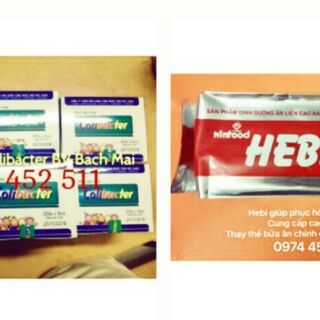 Combo 3 Men Colibacter BV Bạch Mai + 4 bánh dinh dưỡng Hebi