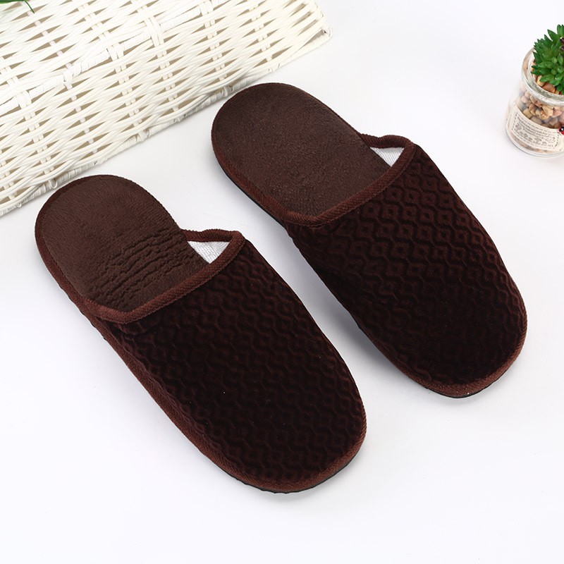 Dép Bông Đi Trong Nhà, Trong Văn Phòng Mùa Đông Siêu Ấm Loại Dày Dặn