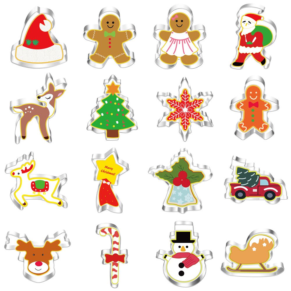 Khuôn Cắt Làm Bánh Quy Bằng Thép Không Gỉ Hình Chủ Đề Giáng Sinh