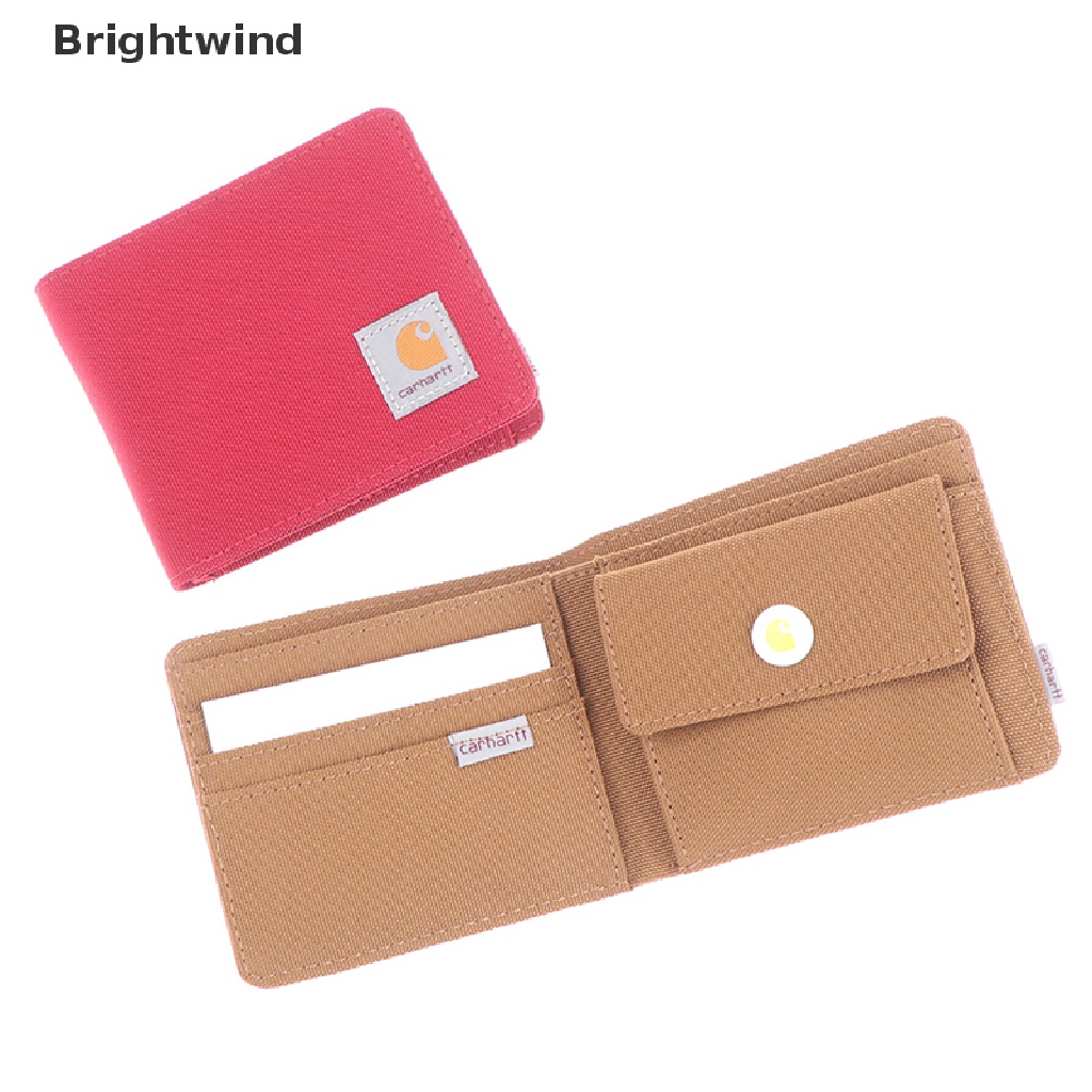 Ví ngắn gập đôi Carhartt đựng tiền xu/ thẻ phong cách retro đơn giản cho nam