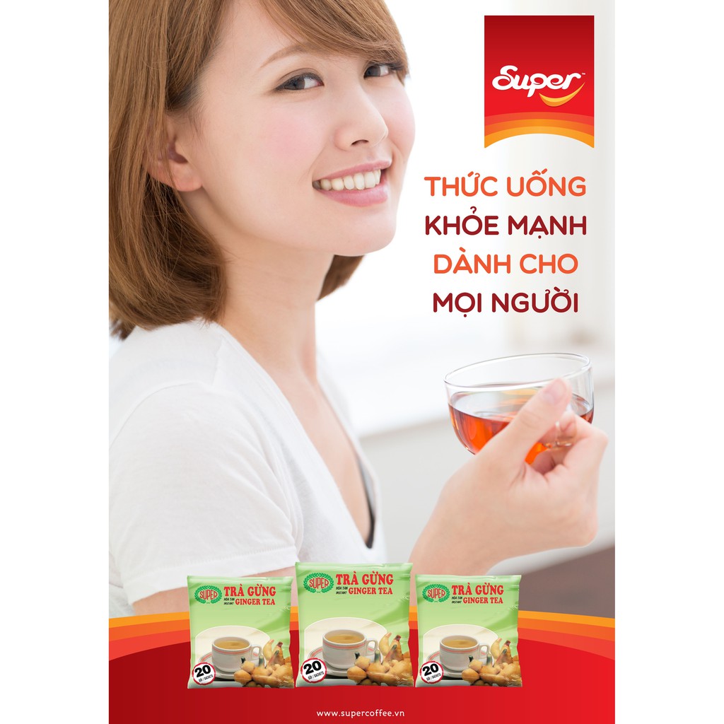 [DATE MỚI NHẤT]COMBO 3 GÓI TRÀ GỪNG HÒA TAN SUPER THƯƠNG HIỆU SINGAPORE