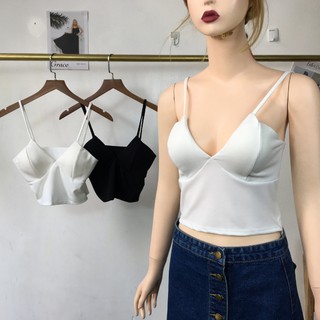 Áo hai dây croptop có mút ngực