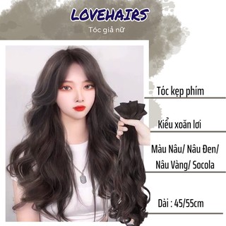 Tóc Giả Kẹp Xoăn Lơi Dài Được Làm Từ Tóc Tơ Nhật Siêu Mượt_TG13 - Love Hairs