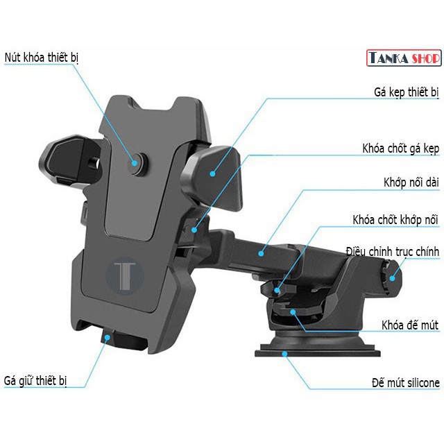 [FREESHIP] GIÁ ĐỠ, KẸP HÍT ĐIỆN THOẠI LM-703, LM-708, LM-706 (2IN1) TRÊN XE HƠI