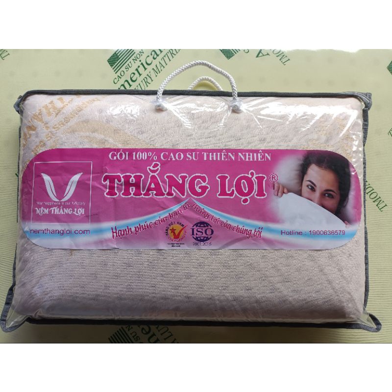 Gối nằm cao su thiên nhiên Thắng Lợi 100%