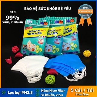 Khẩu trang mayan 3d mask medi pm2.5 trẻ em n95 chống bụi mịn