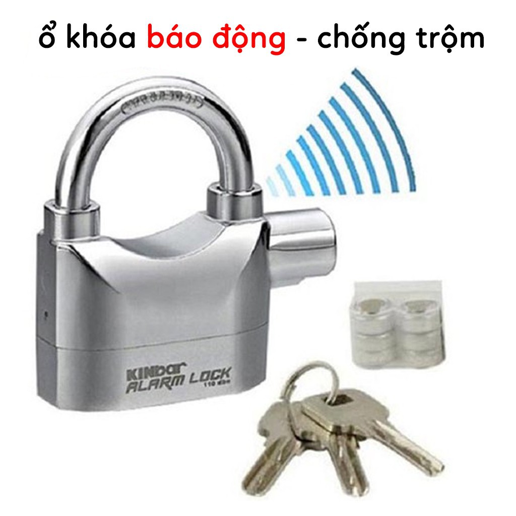 Ổ Khóa Hú Chống Trộm Thông Minh Kinbar Alarm Lock 110 DBA, Siêu Tiện Lợi