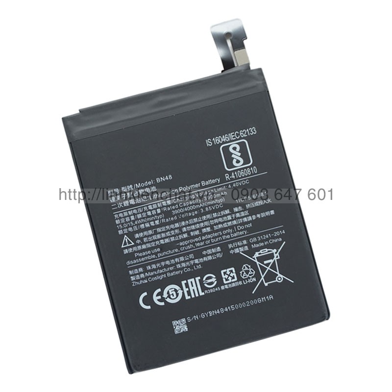 Pin Xiaomi Redmi Note 6 Pro BN48 4000mAh Zin - Hàng nhập Khẩu