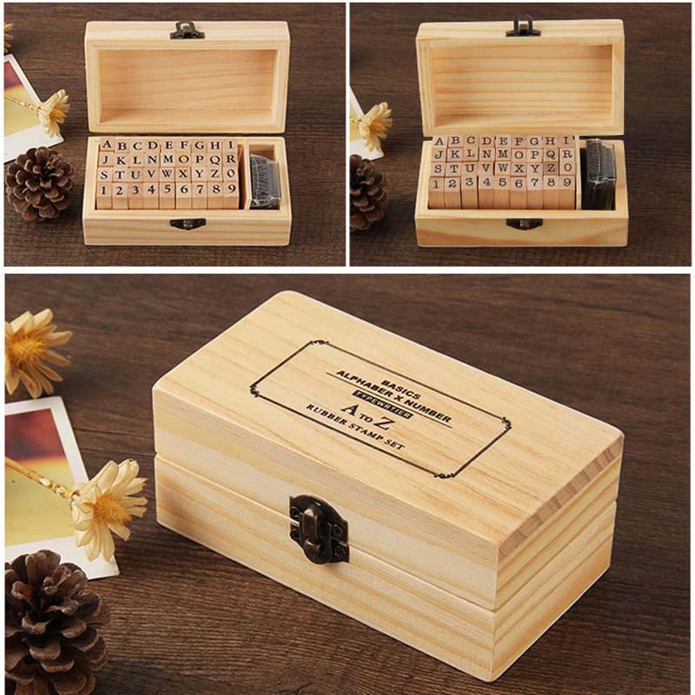 Bộ Con Dấu Bằng Gỗ In Chữ DIY Dành Cho Học Sinh / Văn Phòng
