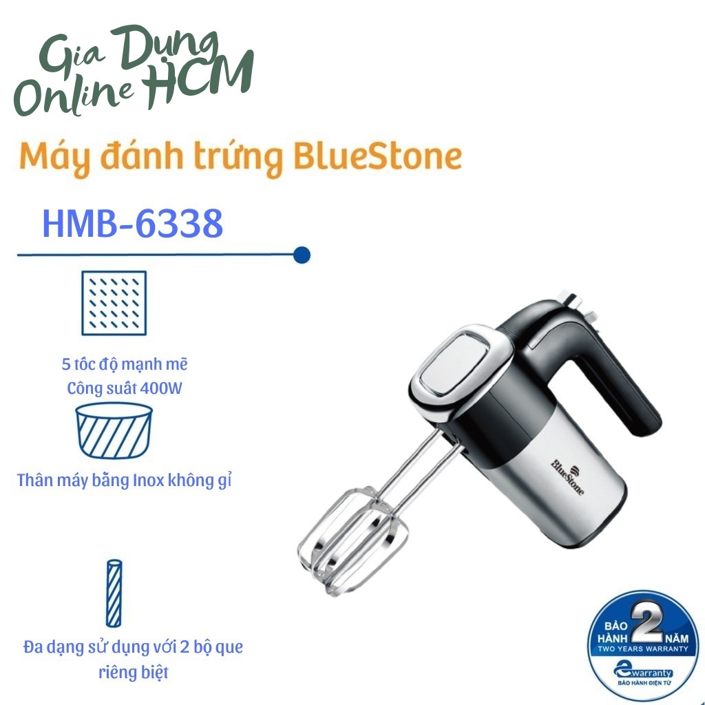 Máy đánh trứng Bluestone HMB-6338 400W Hàng chính hãng