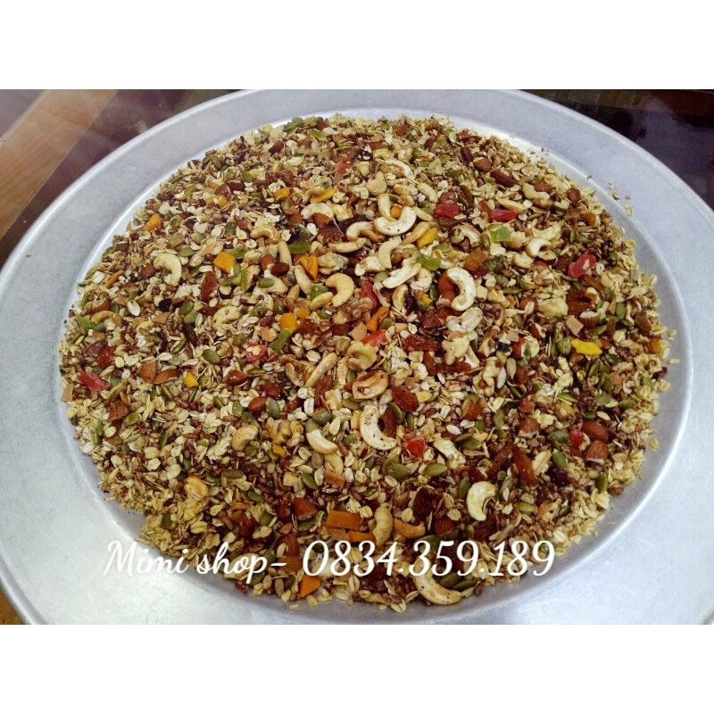 Granola gạo lứt yến mạch (khách đặt mới làm) đủ dinh dưỡng cho mẹ bầu/ người giảm cân