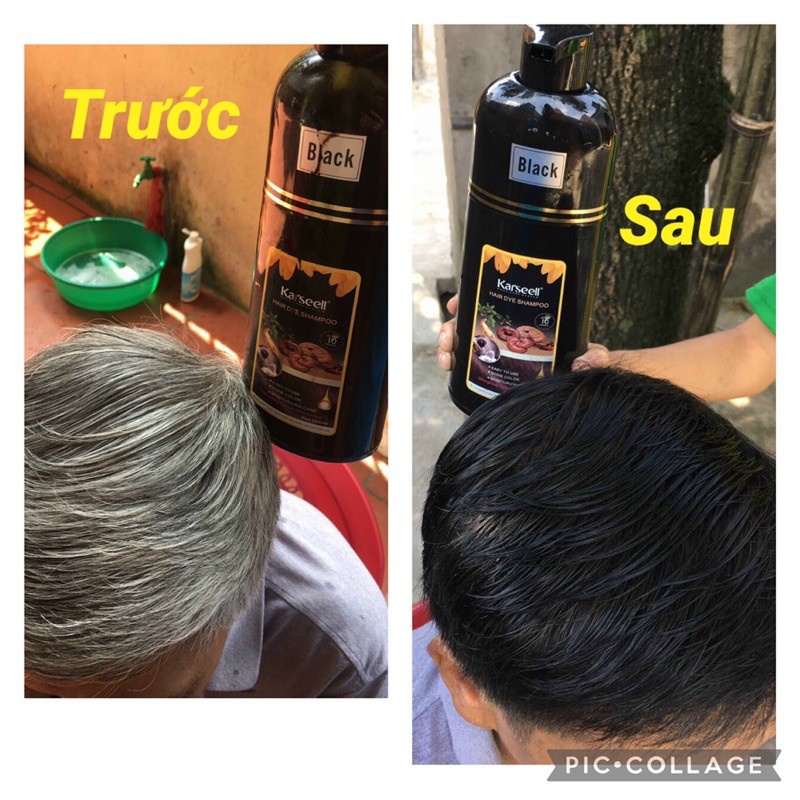 Dầu Gội Phủ Bạc KARSEELL, Phủ Bạc Đen Tóc, Nâu Tóc Từ Lần Gội Đầu Tiên, 100% Thảo Dược Thiên Nhiêno