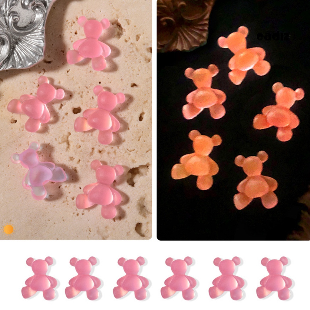 Set 8 Phụ Kiện Dạ Quang Trang Trí Móng Tay Nghệ Thuật DIY