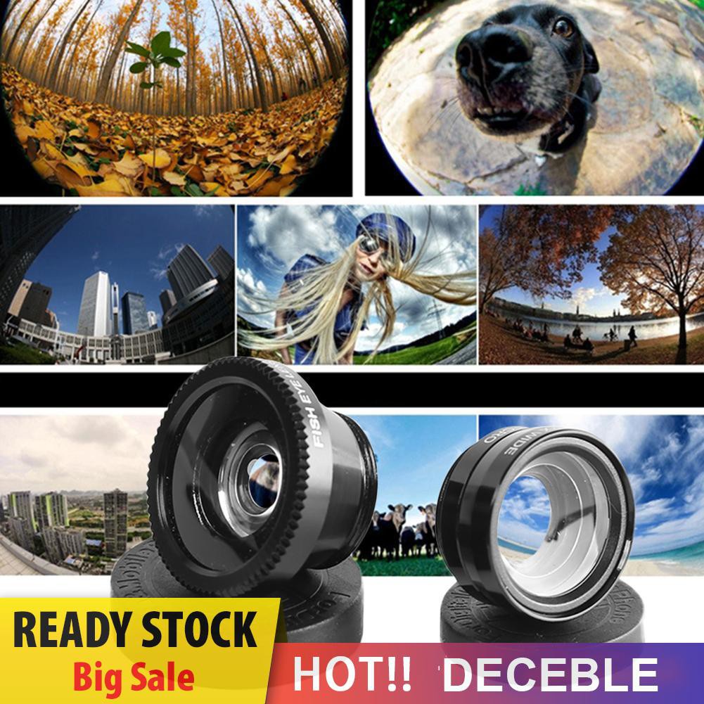 Deceble 3 in 1 Wide Angle Macro Fisheye Phone Camera Lens Kit for iPhone Samsung